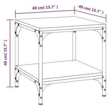 Side Tables 2 pcs Smoked Oak 40x40x40 cm Engineered Wood