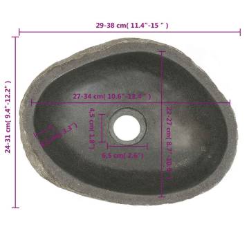 Basin River Stone Oval 29-38 cm