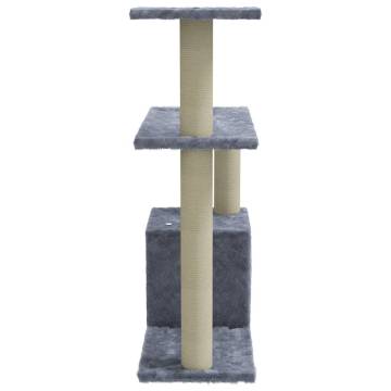 Cat Tree with Sisal Scratching Posts Light Grey 70 cm