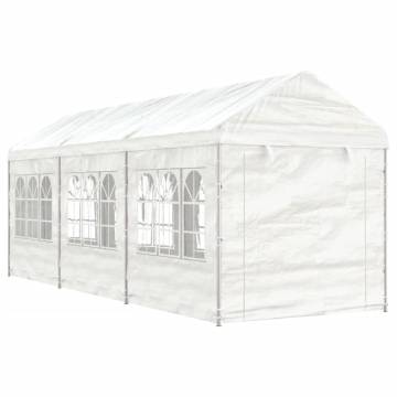 Gazebo with Roof White 6.69x2.28x2.69 m Polyethylene