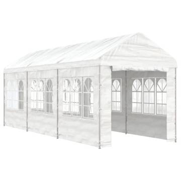 Gazebo with Roof White 6.69x2.28x2.69 m Polyethylene