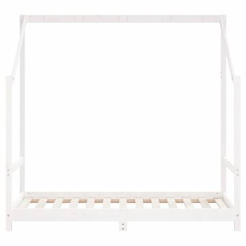 Kids Bed Frame White 2x(80x160) cm Solid Wood Pine