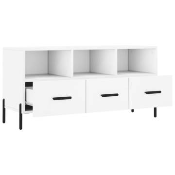 TV Cabinet White 102x36x50 cm Engineered Wood