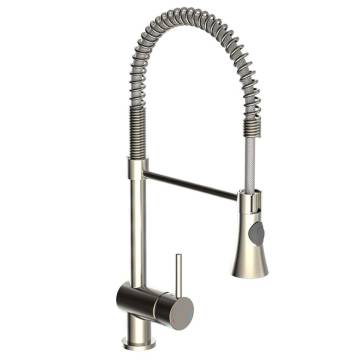 SCHÜTTE Sink Mixer with Spiral Spring CORNWALL Low Pressure Stainless Steel Look