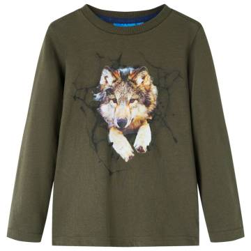 Kids' T-shirt with Long Sleeves Khaki 104