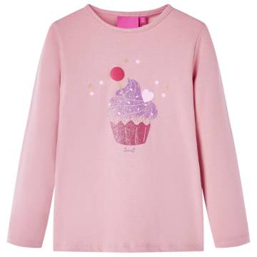 Kids' T-shirt with Long Sleeves Light Pink 128