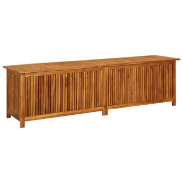 Garden Storage Box 200x50x58 cm Solid Acacia Wood