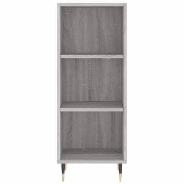 Highboard Grey Sonoma 34.5x34x180 cm Engineered Wood