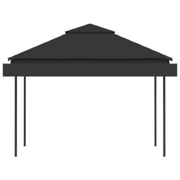 Gazebo with Double Extending Roofs 3x3x2.75 m Anthracite 180g/m²