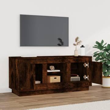 TV Cabinet Smoked Oak 102x35x45 cm Engineered Wood