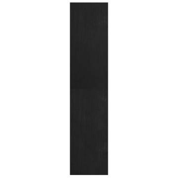 Book Cabinet Room Divider Black 40x30x135.5 cm Pinewood