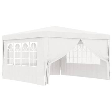 Professional Party Tent with Side Walls 4x4 m White 90 g/m?