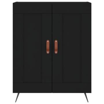 Highboard Black 69.5x34x180 cm Engineered Wood