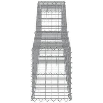 Arched Gabion Baskets 6 pcs 400x30x40/60 cm Galvanised Iron