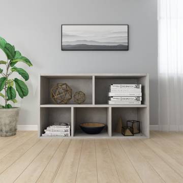 Book Cabinet/Sideboard Concrete Grey 50x25x80 cm Engineered Wood