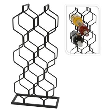 H&S Collection Wine Rack for 8 Bottles Metal Black