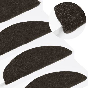 Stair Mats Self-adhesive 10 pcs Anthracite 65x22.5x3.5 cm