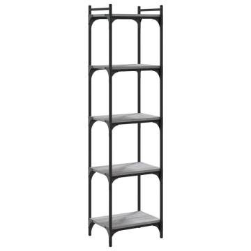 Bookcase 5-Tier Grey Sonoma 40x30x154 cm Engineered Wood