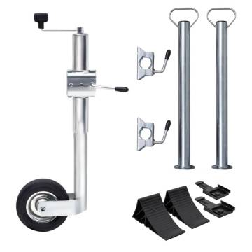 Jockey Wheel 60 mm with 2 Support Tubes and 3 Split Clamps