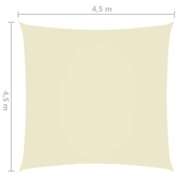 Sunshade Sail Oxford Fabric Square 4.5x4.5 m Cream