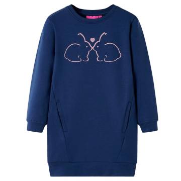 Kids' Sweatshirt Dress Navy 140