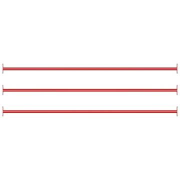 Turning Bars 3 pcs 125 cm Steel Red