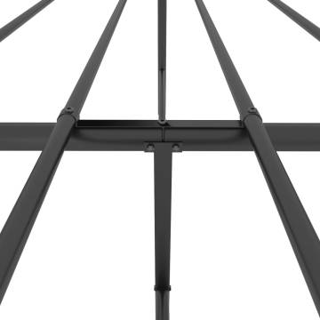 Metal Bed Frame with Headboard and Footboard Black 200x200 cm