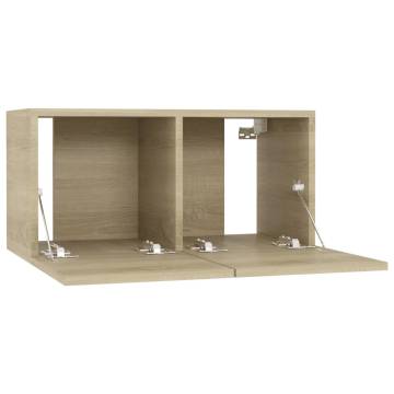 TV Cabinets 4 pcs Sonoma Oak 60x30x30 cm Engineered Wood