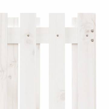 Garden Planter with Fence Design White 70x70x70 cm Solid Wood Pine