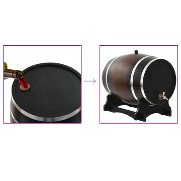 Wine Barrel with Tap Solid Pinewood 35 L