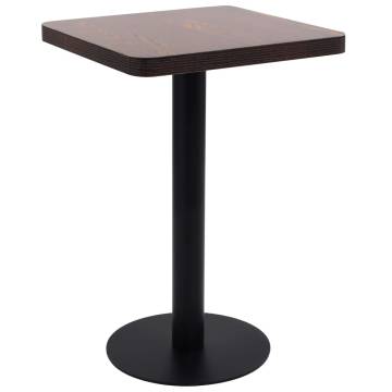 Bistro Table Dark Brown 50x50 cm MDF