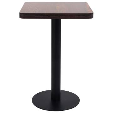 Bistro Table Dark Brown 50x50 cm MDF