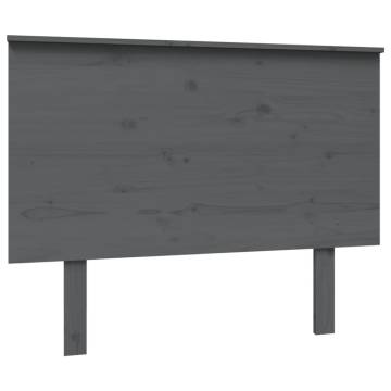 Bed Headboard Grey 104x6x82.5 cm Solid Wood Pine