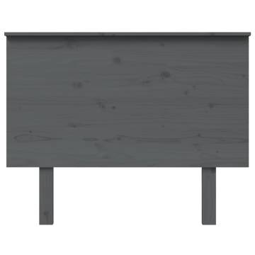 Bed Headboard Grey 104x6x82.5 cm Solid Wood Pine