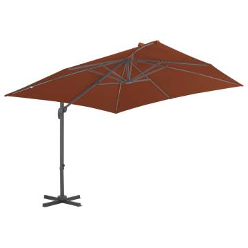 Cantilever Umbrella with Aluminium Pole Terracotta 400x300 cm