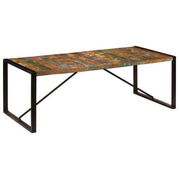 Dining Table 220x100x75 cm Solid Reclaimed Wood