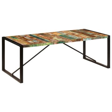 Dining Table 220x100x75 cm Solid Reclaimed Wood