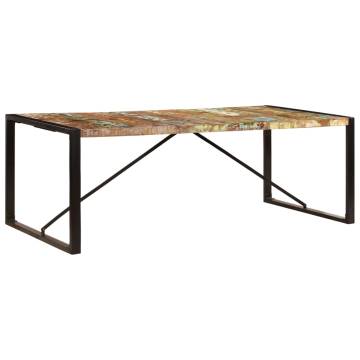 Dining Table 220x100x75 cm Solid Reclaimed Wood