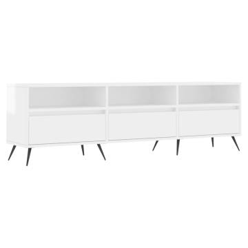 TV Cabinet High Gloss White 150x30x44.5 cm Engineered Wood