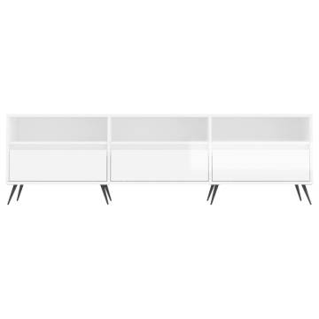 TV Cabinet High Gloss White 150x30x44.5 cm Engineered Wood