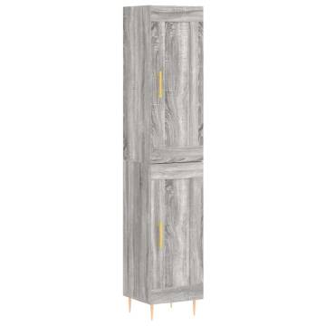 Highboard Grey Sonoma 34.5x34x180 cm Engineered Wood