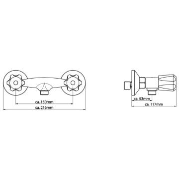 SCHÜTTE 2-Handle Shower Mixer SAVINO Chrome