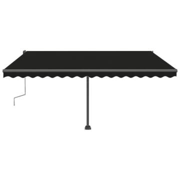 Freestanding Manual Retractable Awning 400x300 cm Anthracite