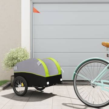 Bike Trailer Black and Green 30 kg Iron