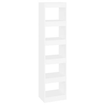 Book Cabinet/Room Divider White 40x30x166 cm