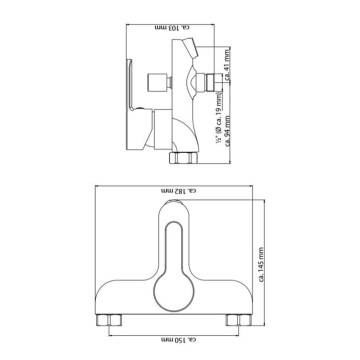 SCHÜTTE Bath Mixer DENVER Matt Black