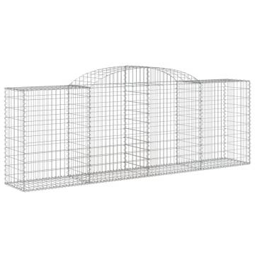 Arched Gabion Baskets 10 pcs 300x50x100/120 cm Galvanised Iron