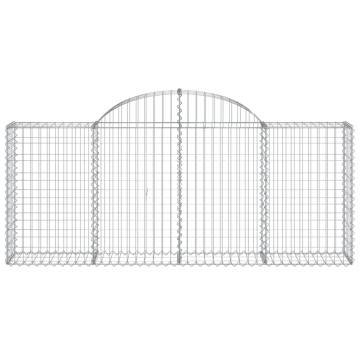 Arched Gabion Baskets 12 pcs 200x30x80/100 cm Galvanised Iron