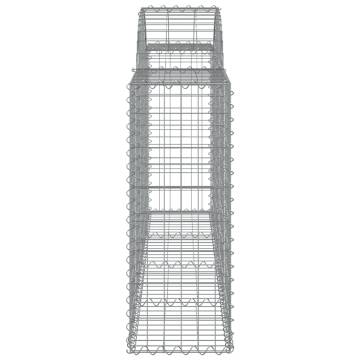 Arched Gabion Baskets 12 pcs 200x30x80/100 cm Galvanised Iron