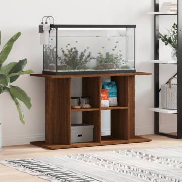 Aquarium Stand Brown Oak 100x40x60 cm Engineered Wood